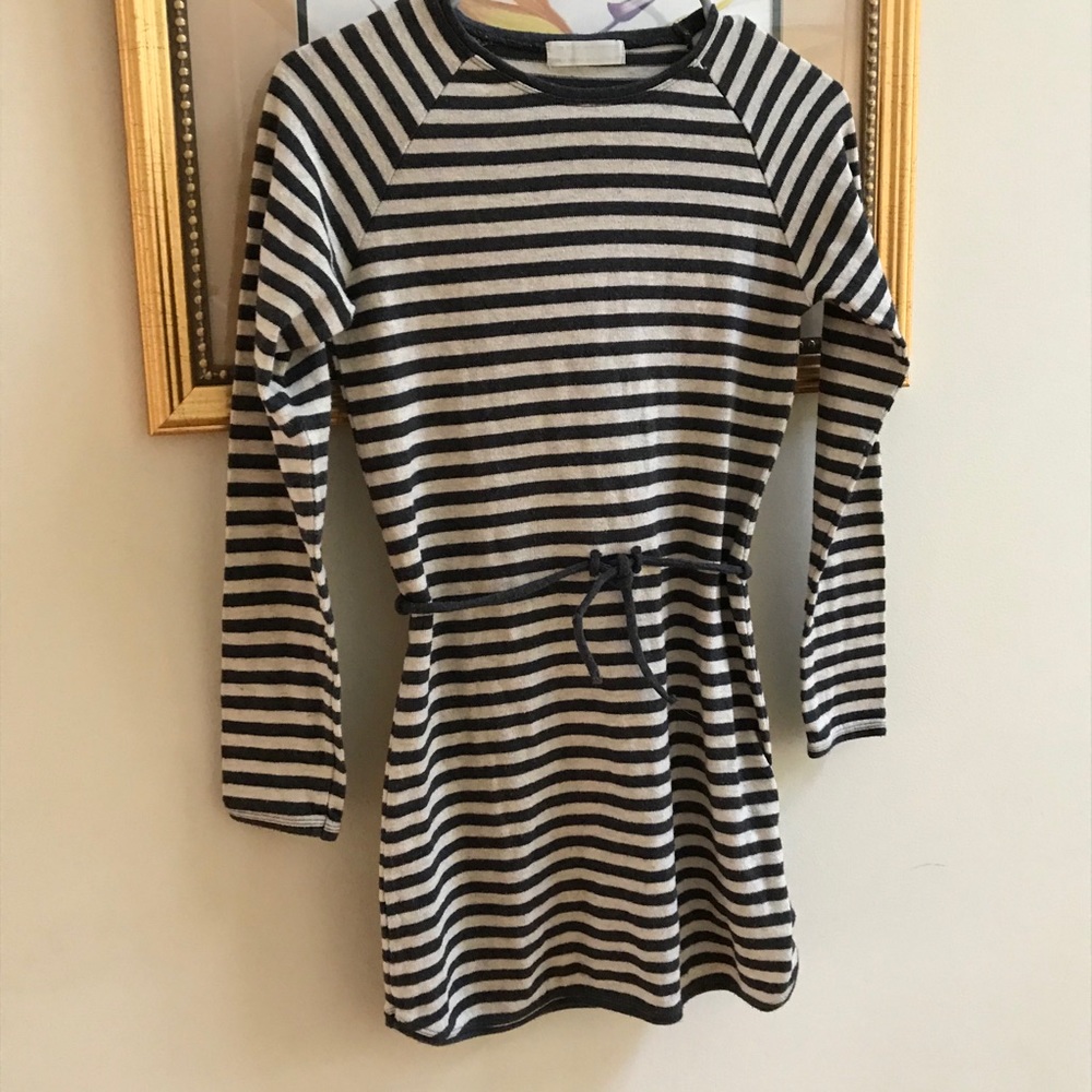 Zara girls dress size 11/12 gray and cream